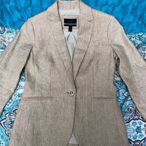 J.CREW Tan Campbell Women’s Linen Blazer